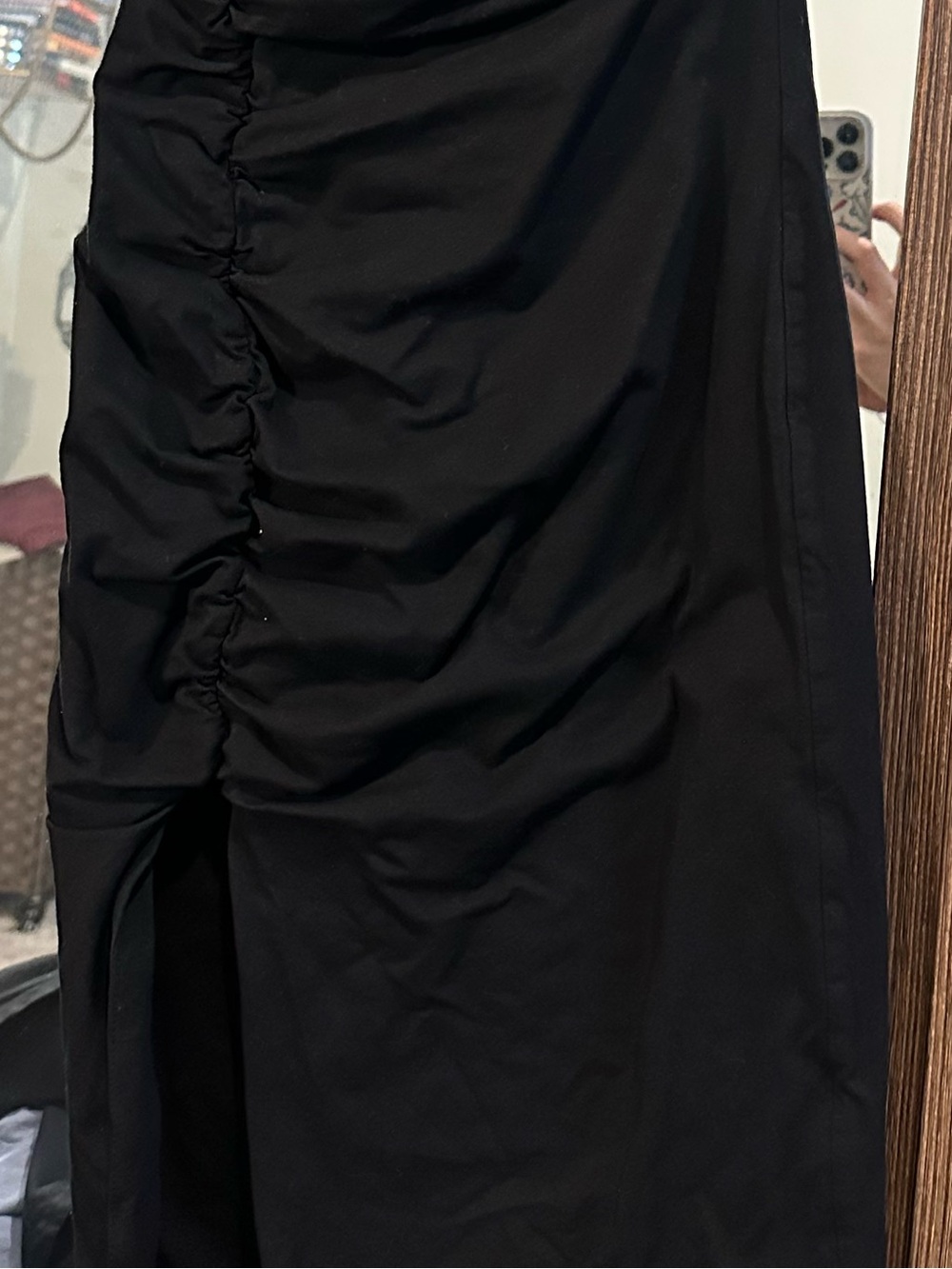 superdown Black One-Shoulder Ruched Midi Dress - Picture 2 of 4